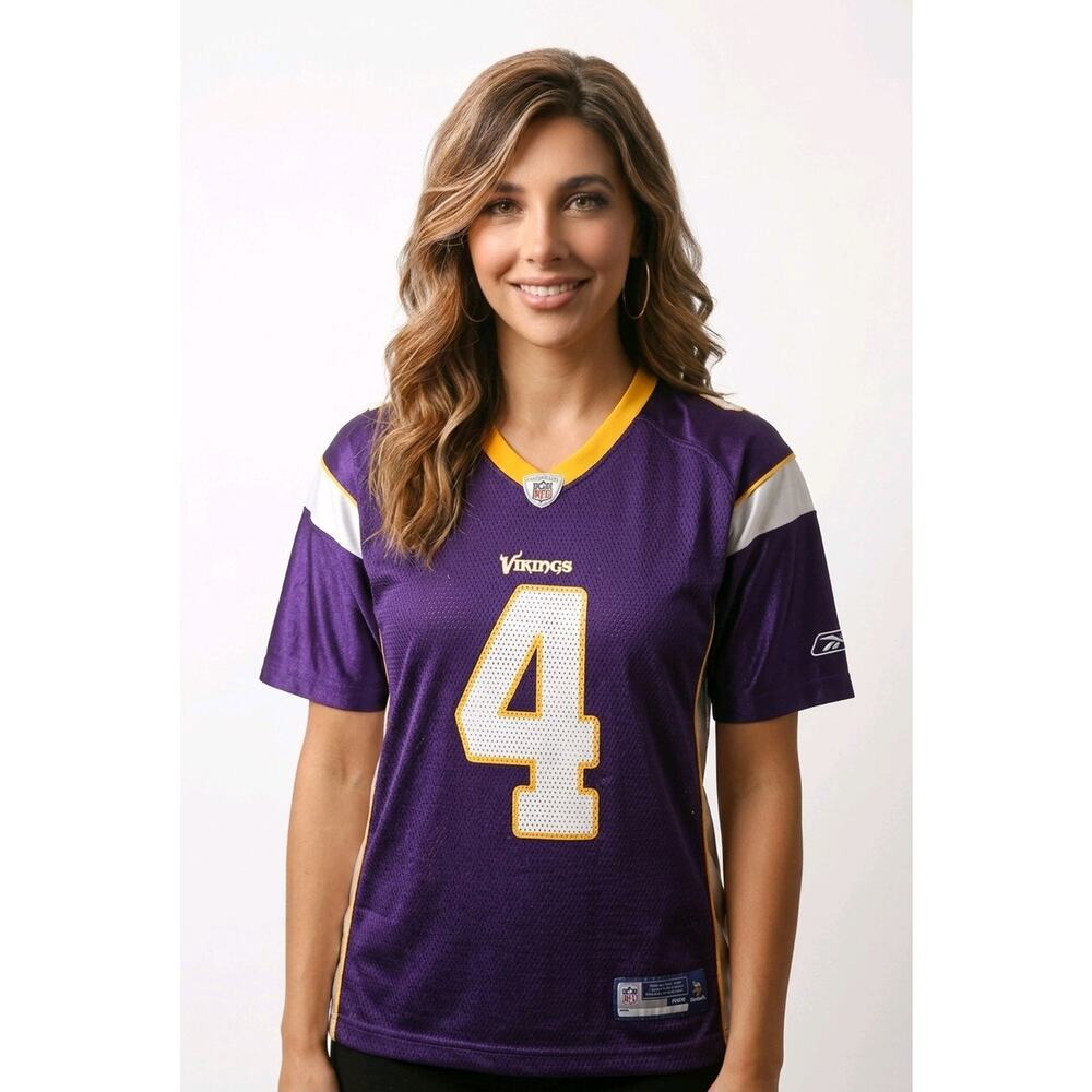NWT Reebok Women's Premier NFL Jersey MINNESOTA Vikings Brett Favre Purple sz L